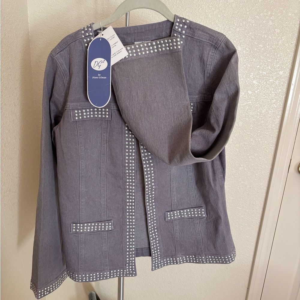 DG² by Diane Gilman Studded Jean Jacket | NWT | M